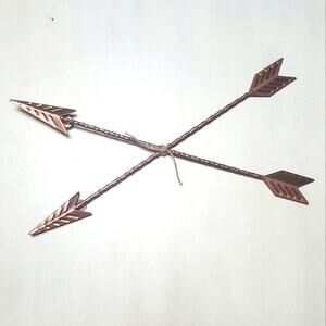 Metal arrows Set of 2 Wall decor Copper color 18"
